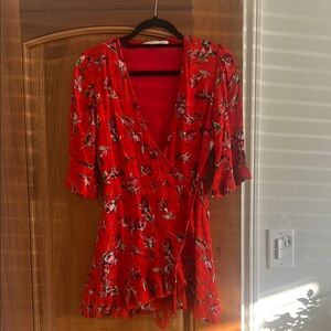 Zara Red Floral Mini Dress